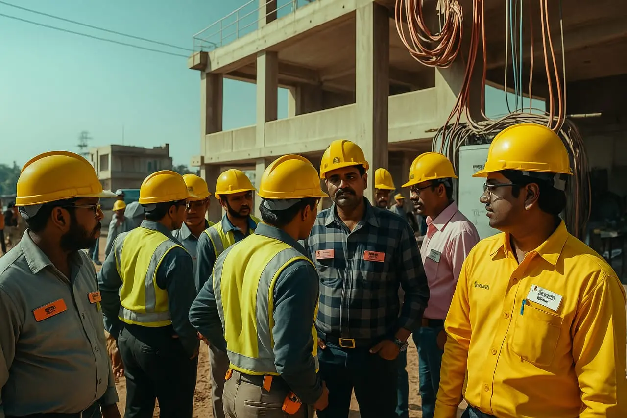 ERA Electricals team at industrial installation site
